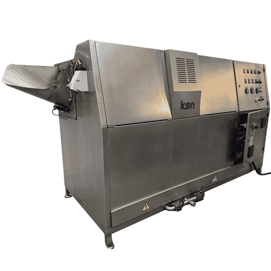 KSN Drum Washer Model 350 WRD in stainless steel for automated industrial parts cleaning.